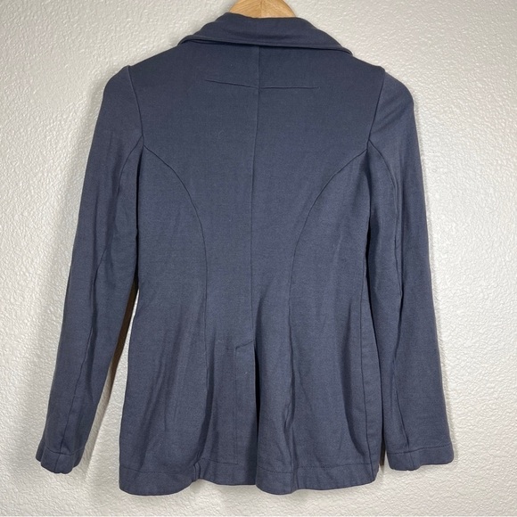 Bailey 44 Jacket Asymmetric Jersey Button Front Blazer Pea Coat Grey Size XS - Picture 3 of 7